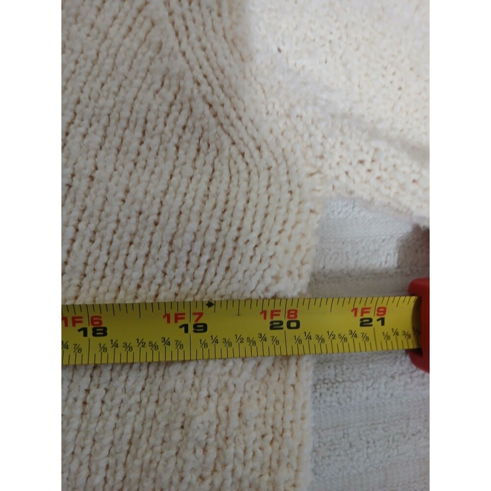 J.Crew Womens M Mock Neck Ivory Chenlle Knit Sweater Cozy Pullover - Picture 11 of 15